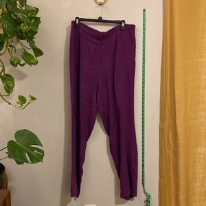 FLAX 100% Linen purple pants women’s medium